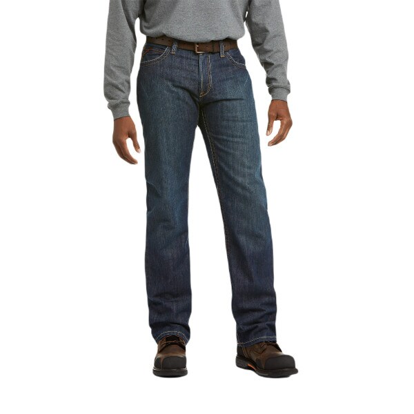 Ariat FR M4 Relaxed Basic Boot Cut Jeans in Shale